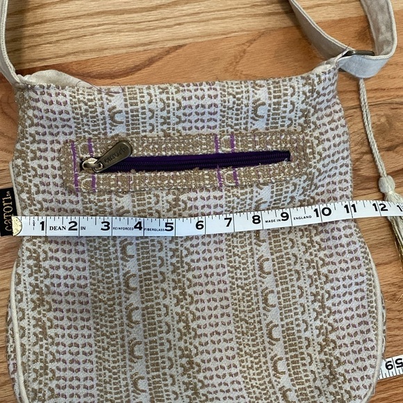 Catori Boho Crossbody gold/purple thread & Zippers Bohemian Hippie Beach Gypsy - Picture 14 of 14